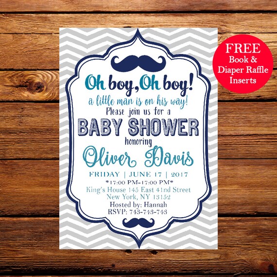 Oh Boy Baby Shower Invitation Image 0