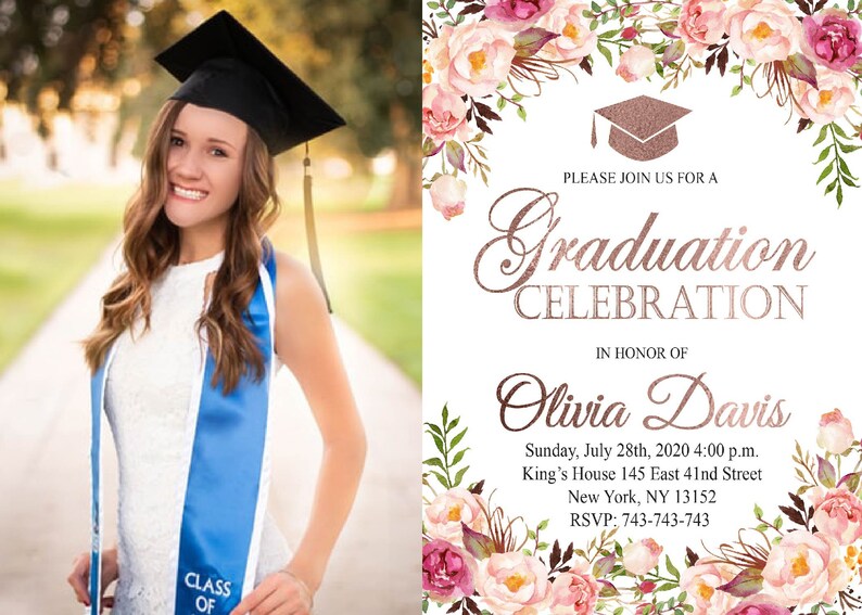 Graduation Party Invitation Boho Graduation Party Invitation Etsy
