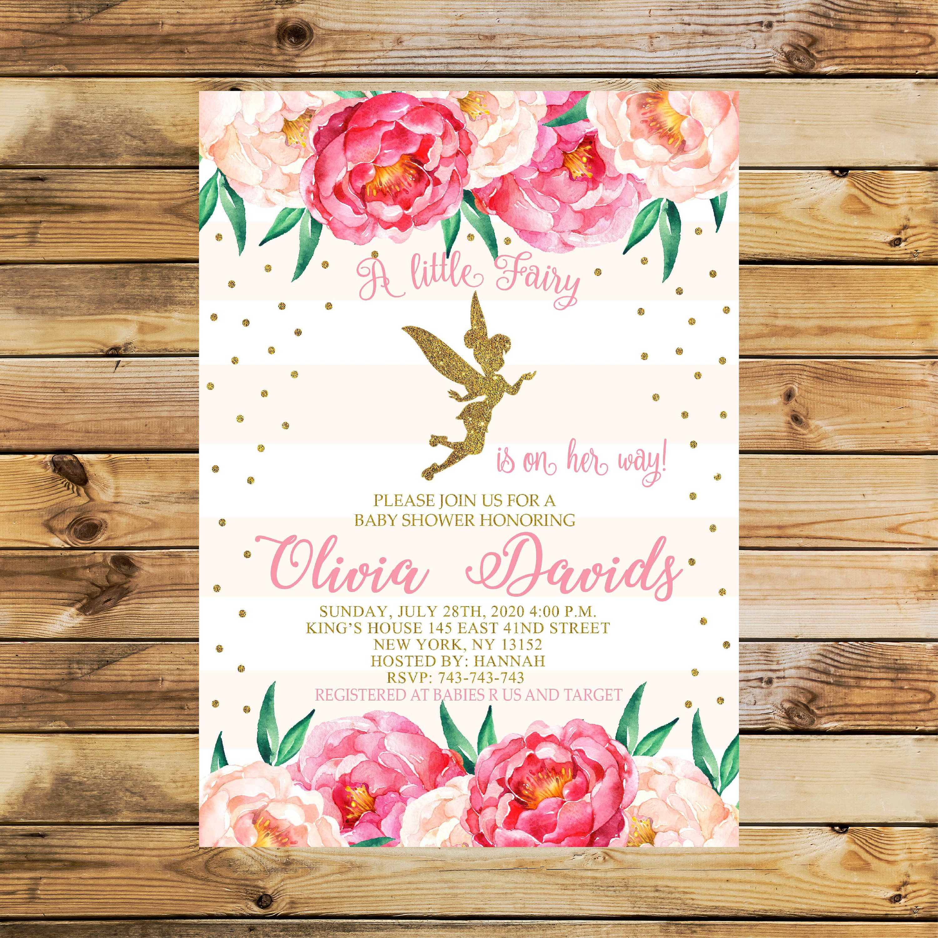 Floral Fairy Invitation Fairy Baby Shower Invitation Magical | Etsy