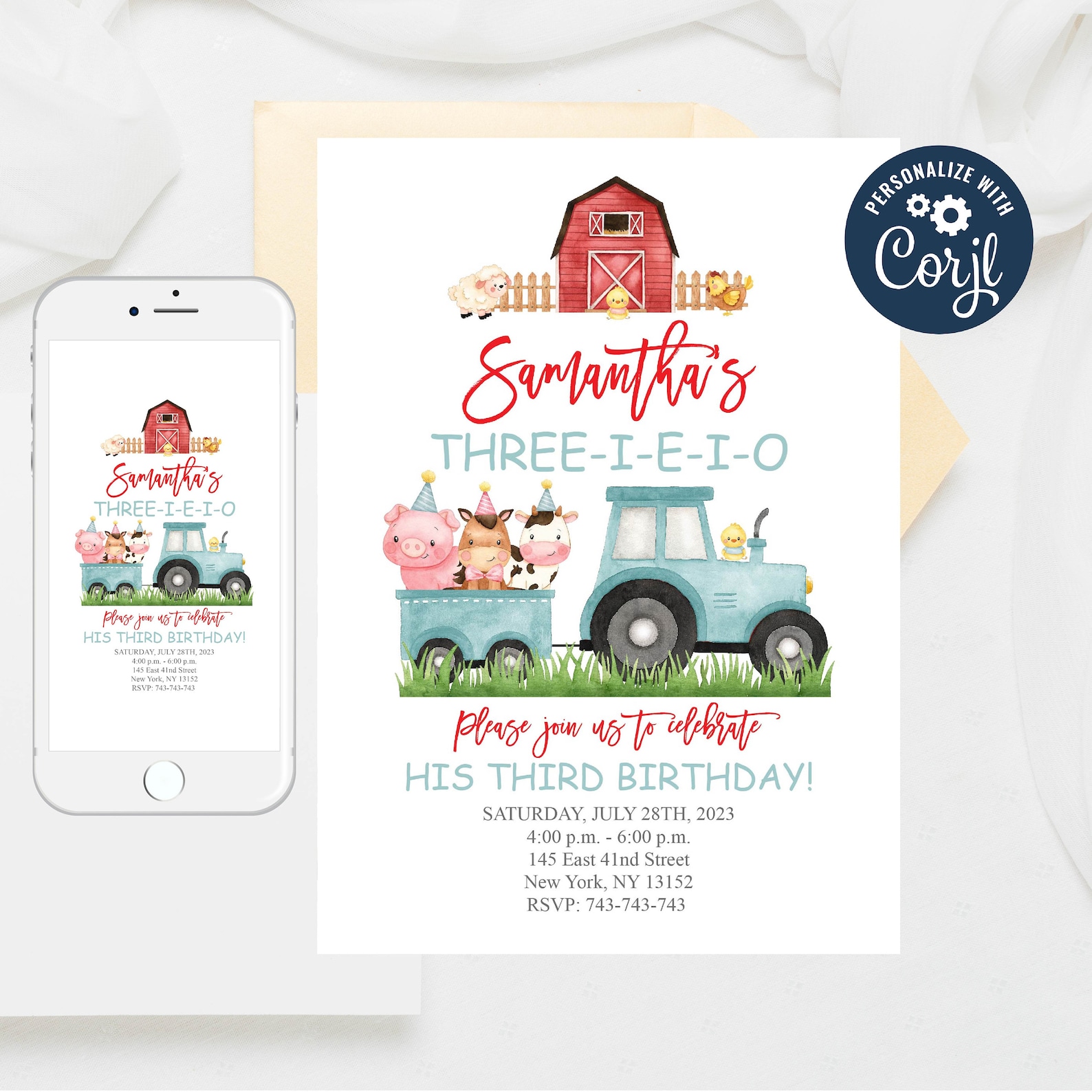 Editable Farm Animals Birthday Invitation: Barnyard Theme (digital) - Etsy