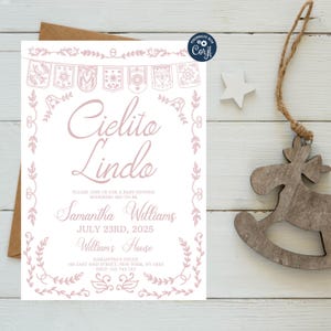 Cielito Lindo Baby Shower Invitation: Mexican Theme (Editable)