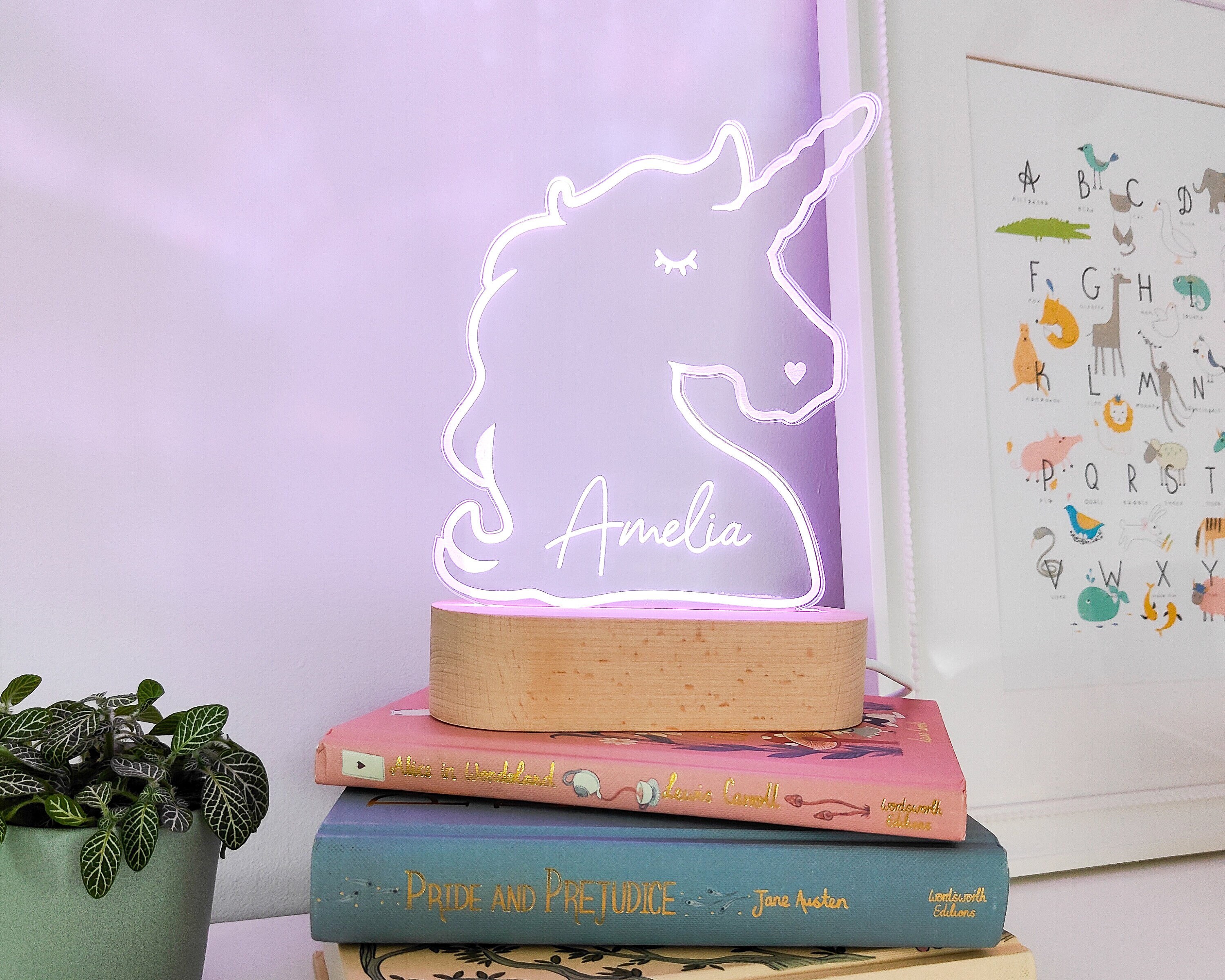 Personalised unicorn light deals