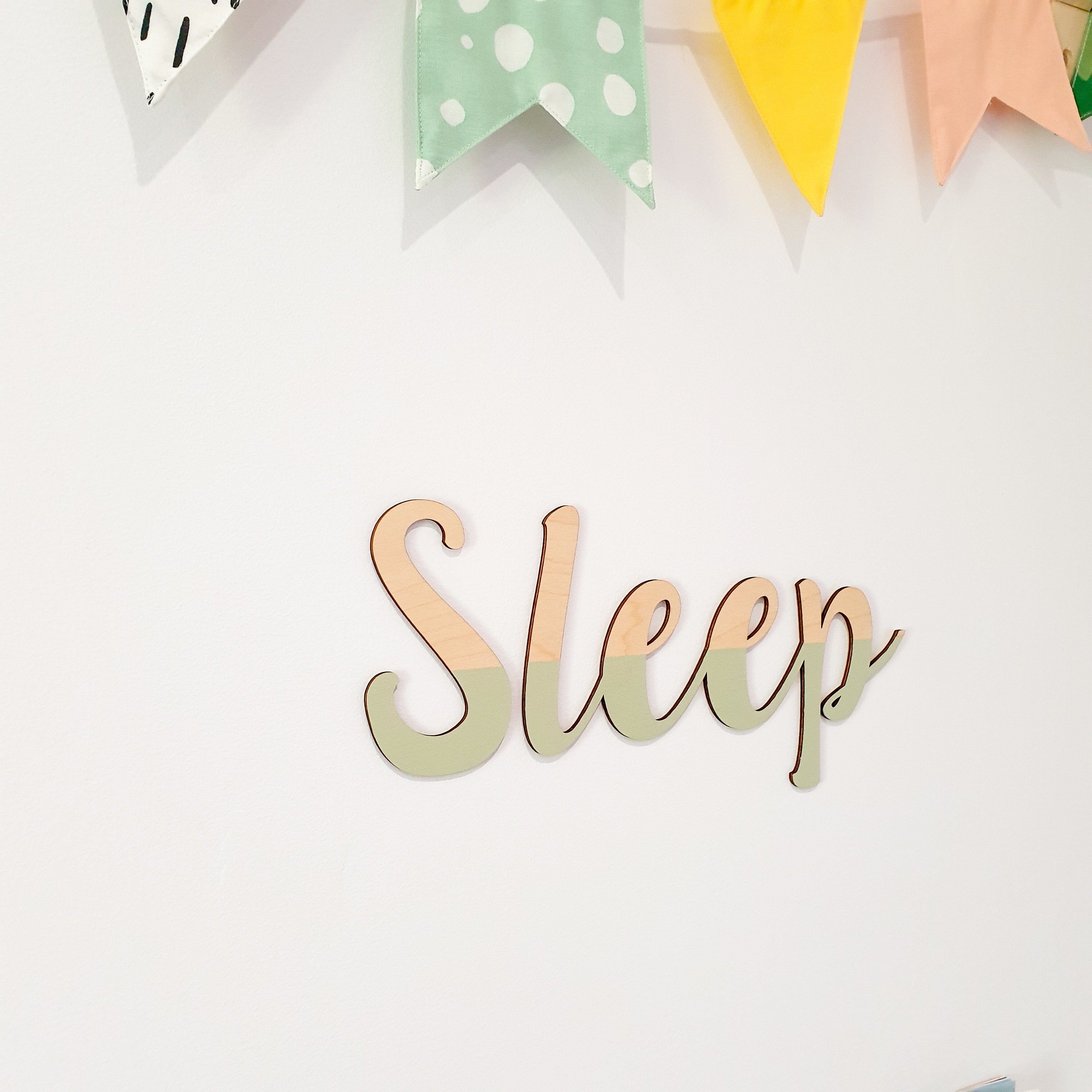 Painted Wooden Sleep Wall Lettering / Text / Word Plaque / Etsy UK