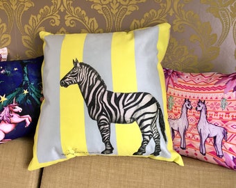 Yellow zebra pillow | Etsy Yellow zebra pillow | Etsy