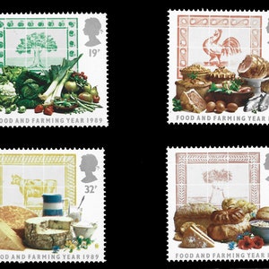GB 1989 Food and Farming year set of 4 mint commemorative stamps.  Great for collectors of modern British stamps.