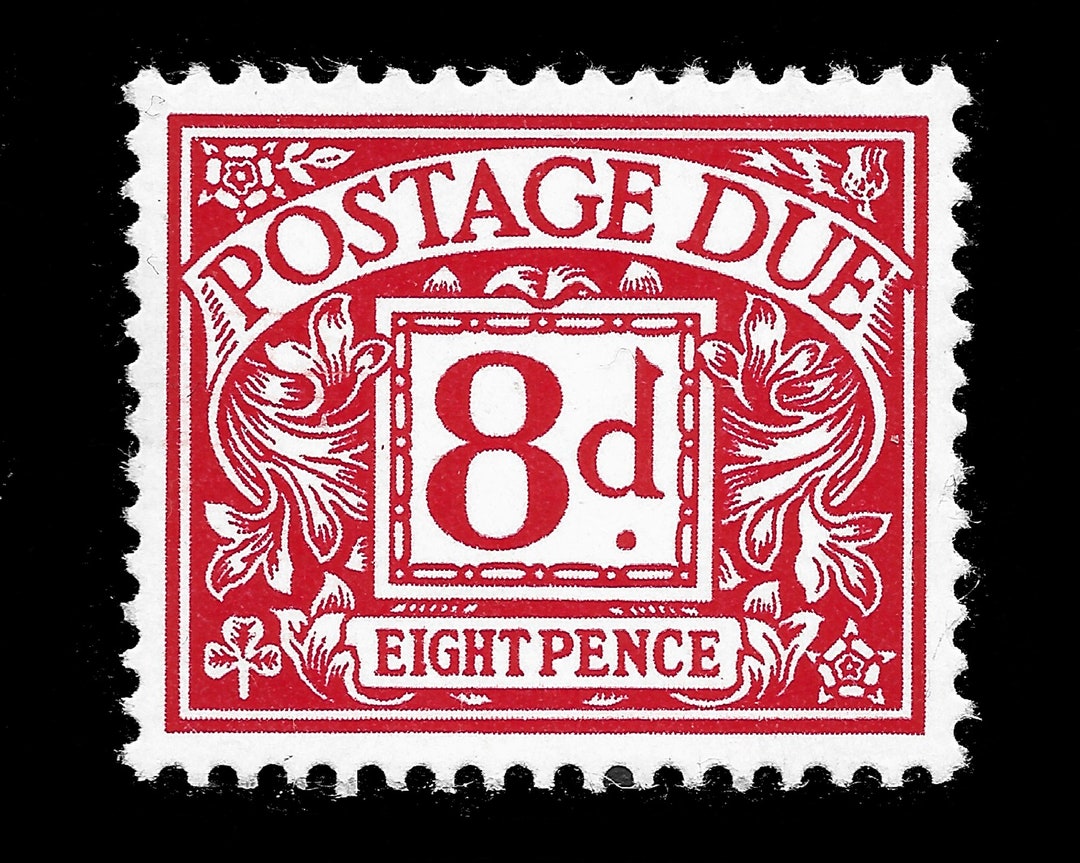 Great Britain 1968 Postage Due 8d Red, No Watermark, Mint Stamp. Queen