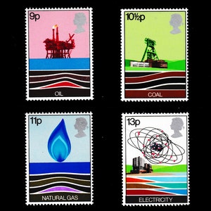 GB 1978 Energy set of four mint stamps issued by Royal Mail.  Ideal for collector of British stamps. UK