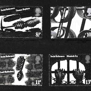 GB 1976 Social Reformers set of four mint stamps issued by Royal Mail.  Ideal for collector of British stamps.