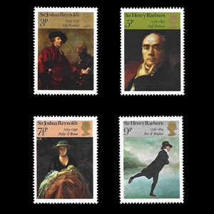 GB 1973 British Paintings set of four mint stamps issued by Royal Mail.  Ideal for collector of British stamps. UK