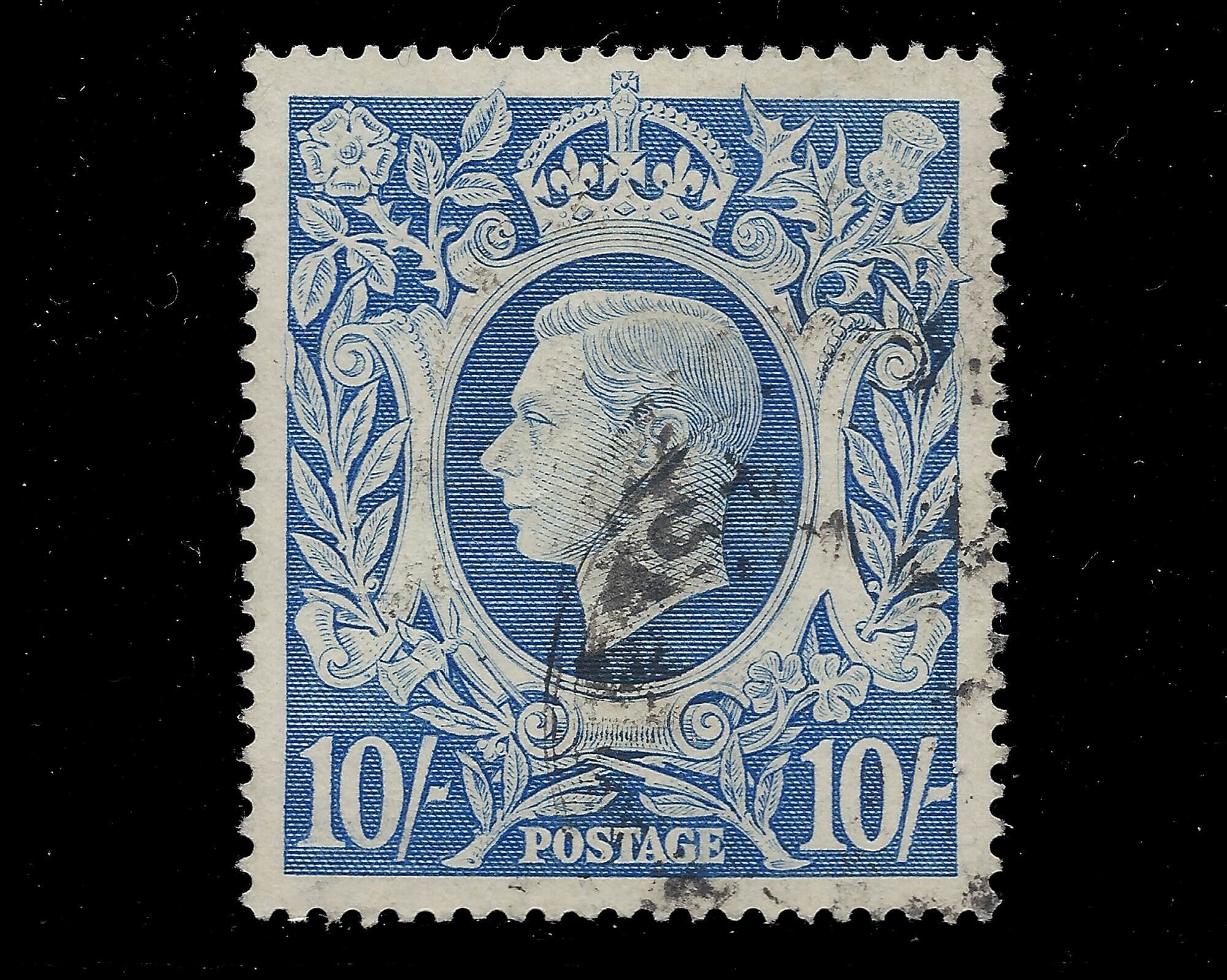 GB 1939 Arms 10/- Light Blue Fine Used High Value Great GB 1939 Arms 10/- Light Blue Fine Used High Value Great
