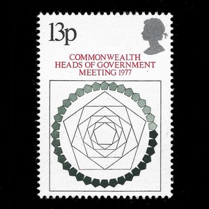 GB 1977 Commonwealth heads of government meeting, mint single stamp issue.  Ideal for collector of British stamps.