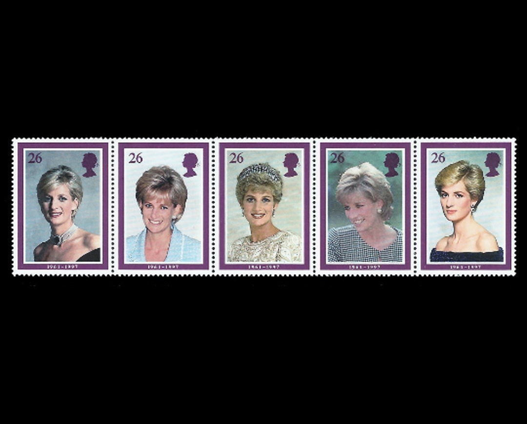 Diana - Princess Of Hearts, 9 Stamp Sheet With Blue Border