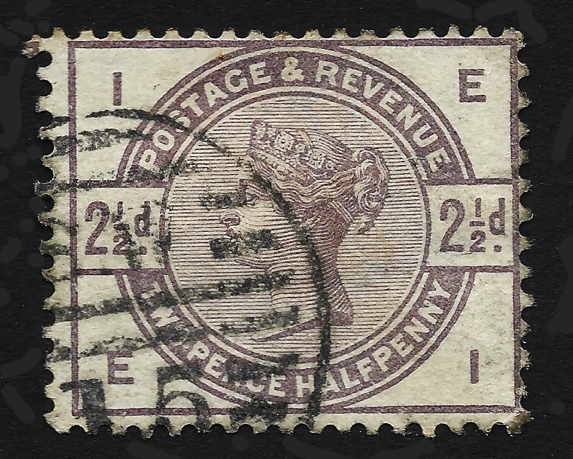 Great Britain 1883 twopenny halfpenny lilac fine used Victorian postage stamp.   Ideal for collector of British stamps.  UK.