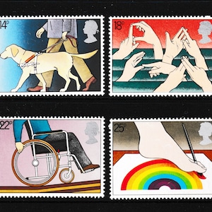 GB 1981 Disabled set of four mint stamps from Royal Mail.  Ideal for collector of Great Britain stamps.
