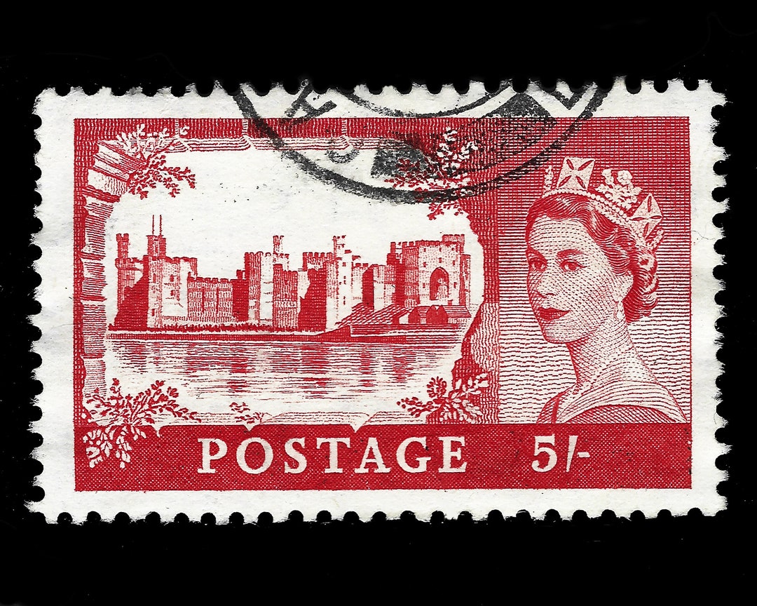 Great Britain 1955-58 Castles 5/ Value With St.edwards Crown Watermark ...