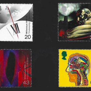 Great Britain 1999 Millennium series: The Inventors Tale, set of four mint stamps.  Ideal for collector of British stamps.