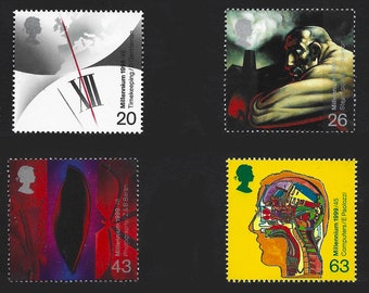 Great Britain 1999 Millennium series: The Inventors Tale, set of four mint stamps.  Ideal for collector of British stamps.