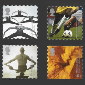 Great Britain 2000 Millennium series: Body and Bone set of four mint stamps.  Ideal for collector of British stamps.