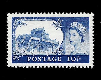 1955 年イギリス標準切手、セントエドワード王冠横向き透かし入り 5 枚