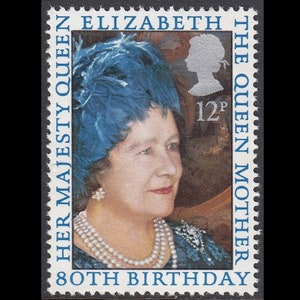 Great Britain 1980 Queen Mother 80th birthday single stamp issue in unmounted mint condition.  Ideal for collector of British stamps.