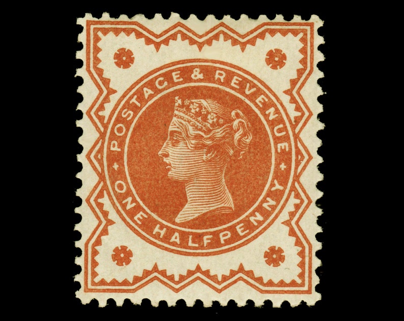 1887 Queen Victoria jubilee halfpenny vermilion mint stamp Etsy 1887 Queen Victoria jubilee halfpenny vermilion mint stamp Etsy