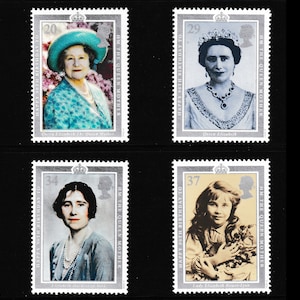 GB 1990 Queen Mother 90th birthday set of four mint stamps.  Ideal for collector of British stamps or royalty.