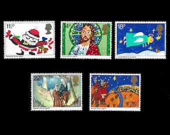 ディズニー クリスマス タークス カイコス諸島 1983 年セット 切手 9