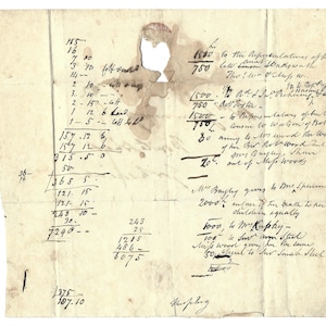 Carta auténtica de 1804 dirigida a la señora Gunning con lo que parecen ser los detalles de un testamento. Antigua carta financiera de más de 200 años de antigüedad.