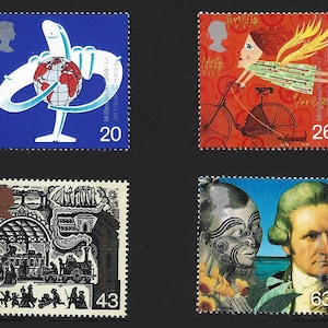 Great Britain 1999 Millennium series: The Travellers Tale, set of four mint stamps.  Ideal for collector of British stamps.