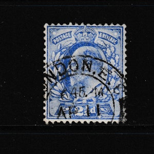 Sello postal definitivo usado de dos peniques y medio peniques del rey Eduardo VII, GB 1902-13. Ideal para coleccionistas de sellos británicos.