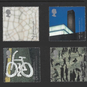 Great Britain 2000 Millennium series: Art and Craft set of four mint stamps.  Ideal for collector of British stamps.