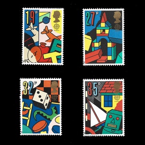 GB 1989 Toys and Games set of 4 mint commemorative stamps.  Great for collectors of modern British stamps.