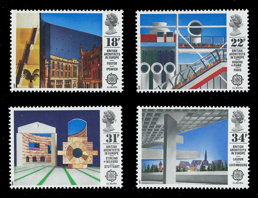 Prophila Collection – Guernsey Briefmarken Block 4 Komplett Gestempelt, Landkarten-Motiv Von 1987