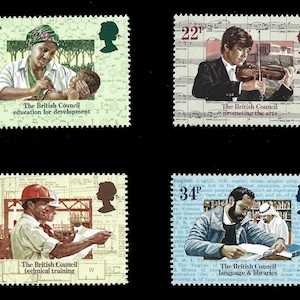 GB 1984 British Council, serie de cuatro sellos conmemorativos nuevos. Ideal para coleccionistas de sellos británicos.