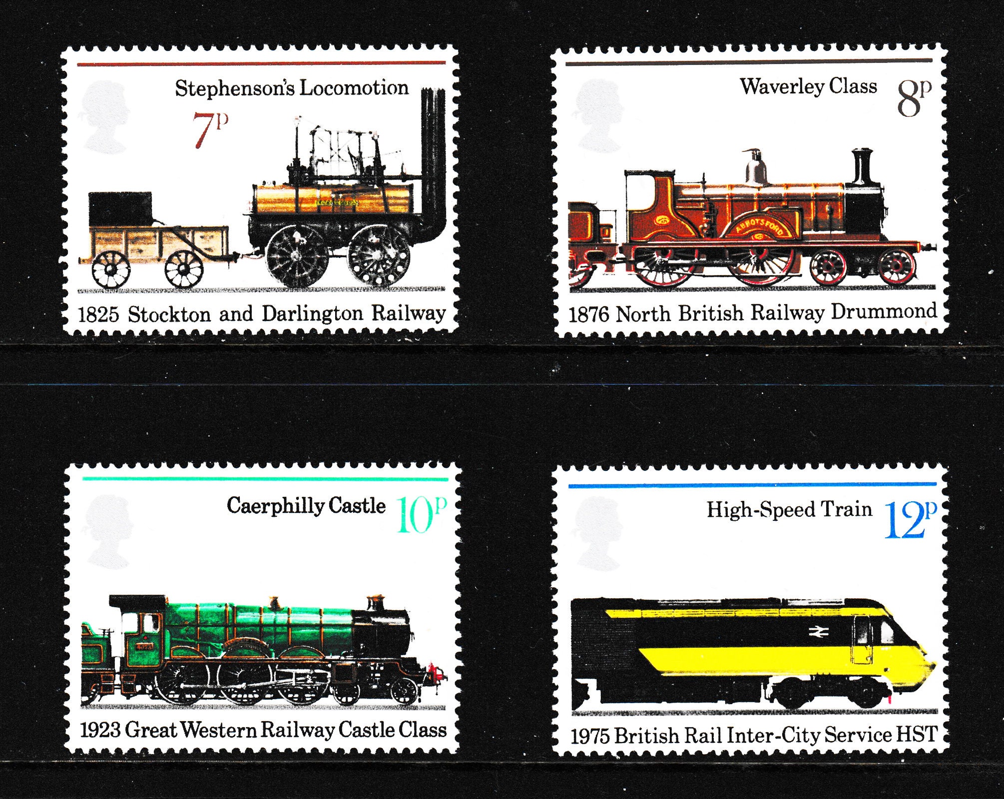Great Britain 1975 Railways Set of Four Mint Postage Stamps. Etsy