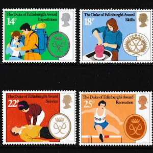 Serie de cuatro sellos en perfecto estado emitidos por Royal Mail, del año 1981, con el título Premio del Duque de Edimburgo. Ideal para coleccionistas de sellos británicos.
