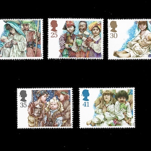 GB 1994 Christmas Nativity Plays, set of five mint stamps.  Ideal for collector of British stamps.