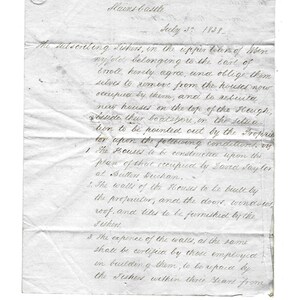 Acuerdo genuino de 1834 para que los pescadores se mudaran de sus casas en tierras propiedad del conde de Errol y construyeran nuevas casas en la costa.