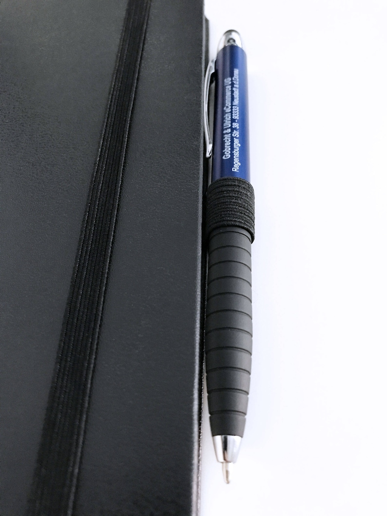 Black Pen Loop Selfadhesive Pen Holder for Notebooks Etsy