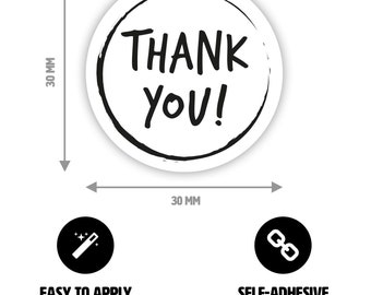 Createreedo Black 'Sweet Thank You' Stickers - Transparent Background For Gift Packaging - View #11