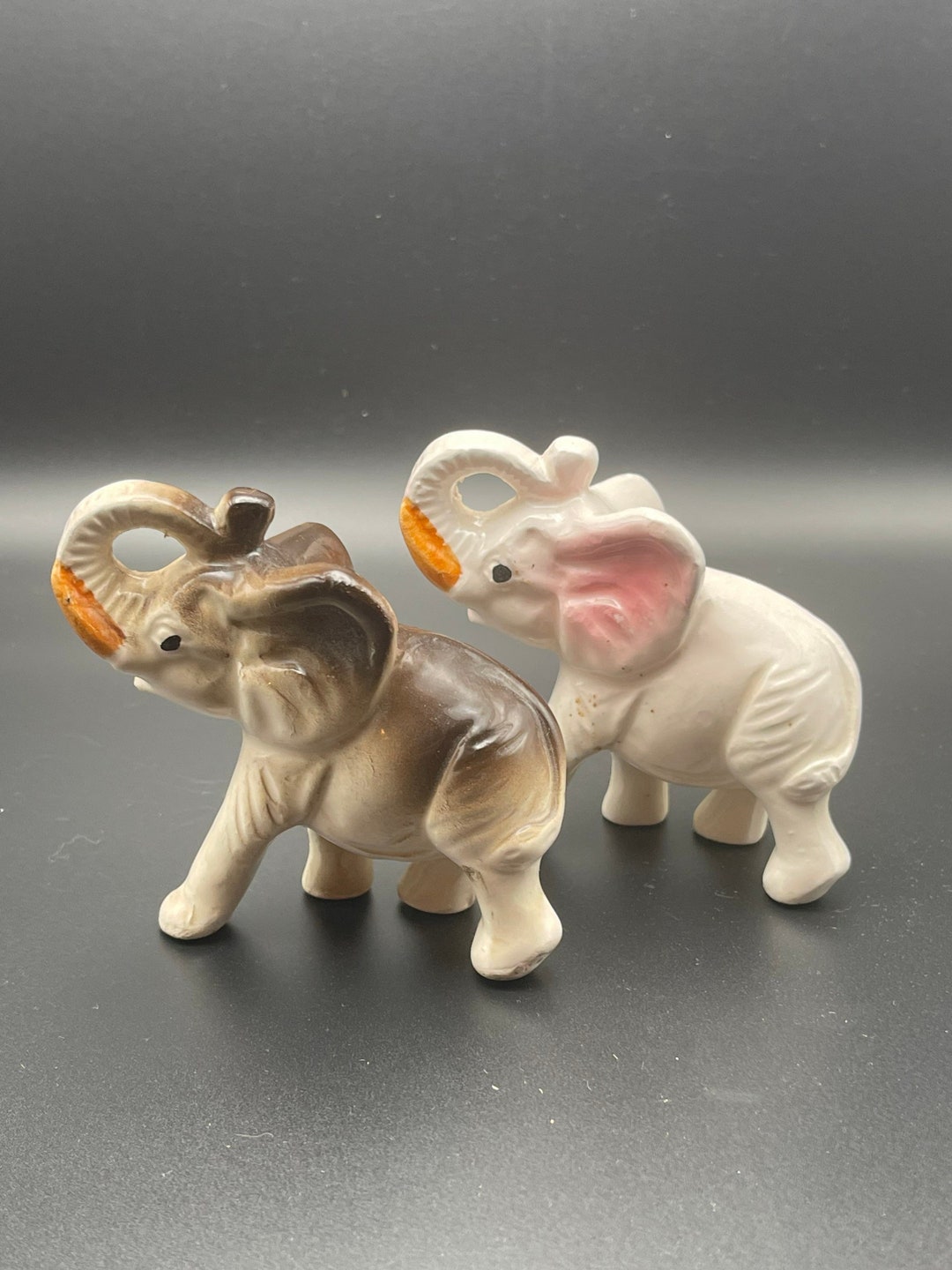 Rare Pair of Vintage Elephant Figurines Made in Japan. Etsy