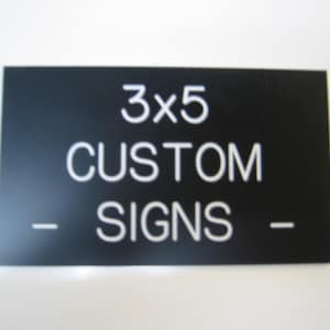 Custom Engraved Plastic Sign - Various Size Options Available. - Etsy