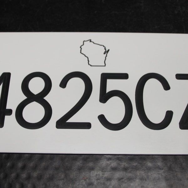 Wisconsin ATV UTV License plate custom made hard plastic.