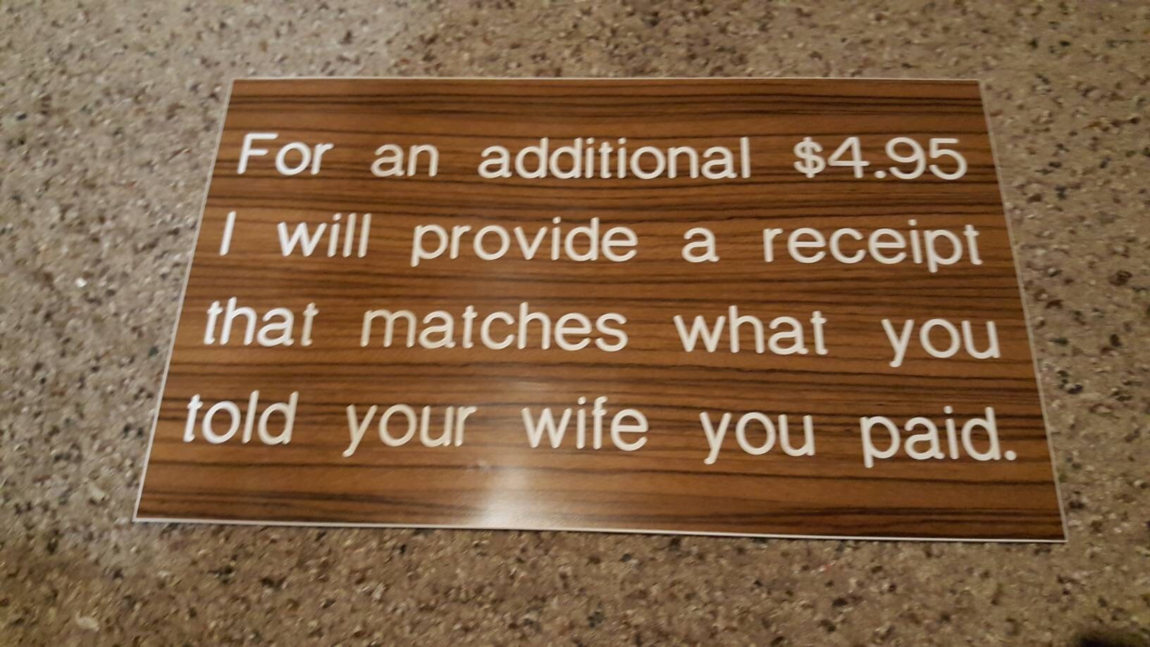 Engraved Plastic Sign 8