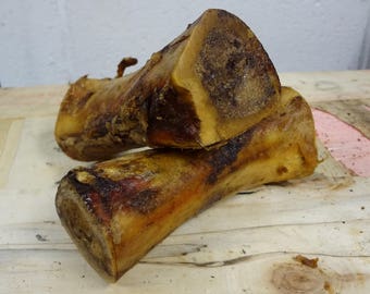 2 Pack of LARGE Smoked Beef Bones for Large Dogs All Natural Pet Treats