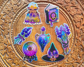 Holographic stickers. Waterproof stickers. Witchy sticker. All seeing eye sticker. Holographic. statement accessories. Waterflask decoration