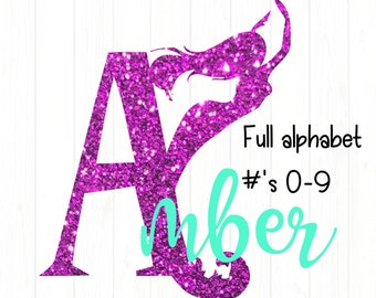 Mermaid Monogram Font,mermaid svg,Fonts,mermaid cuttable svg,Tshirt svg,Mermaid decal, SVG,Cricut Designs,Silhouette Designs