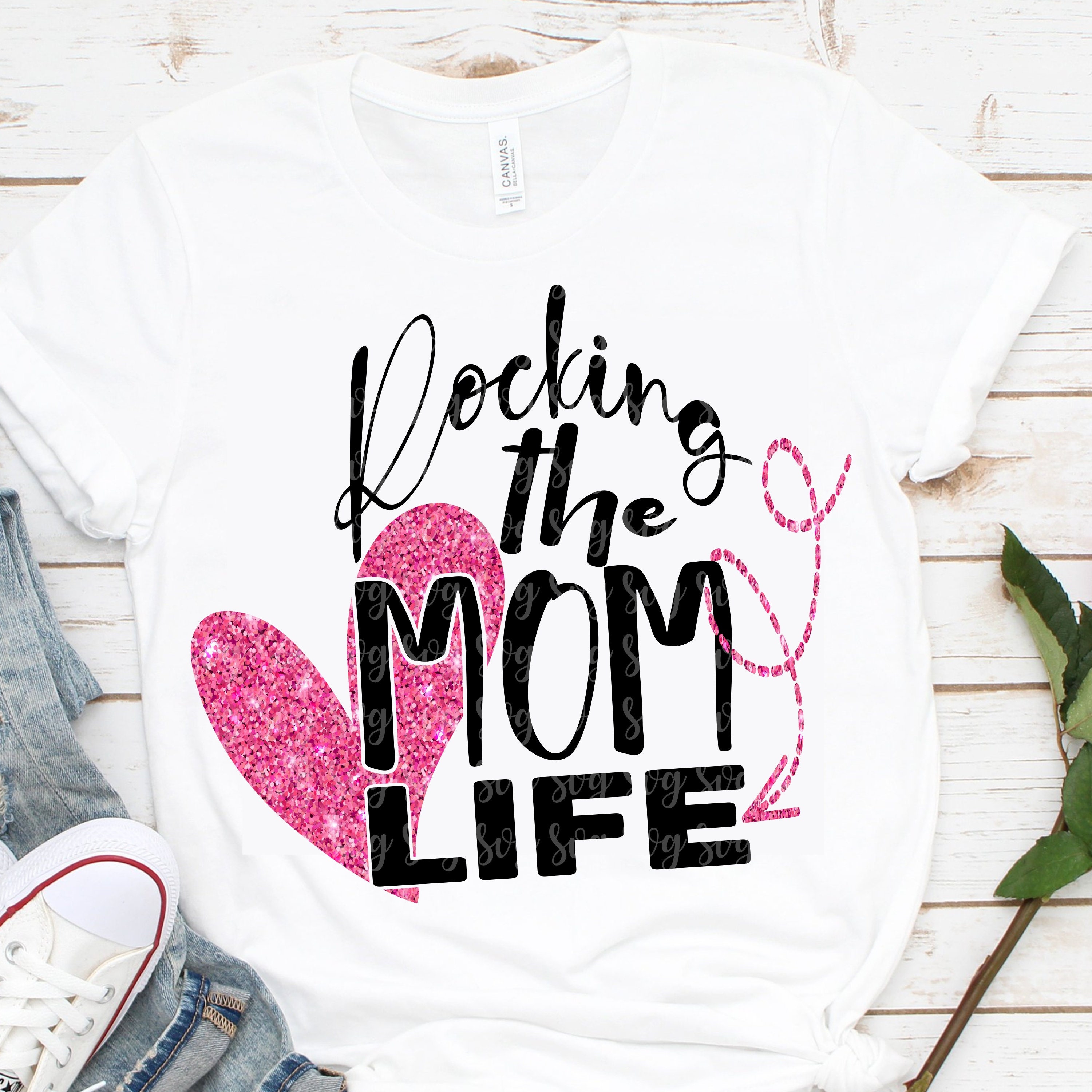 Download rocking the mom life svg, eps, dxf,Files for Cutting ...