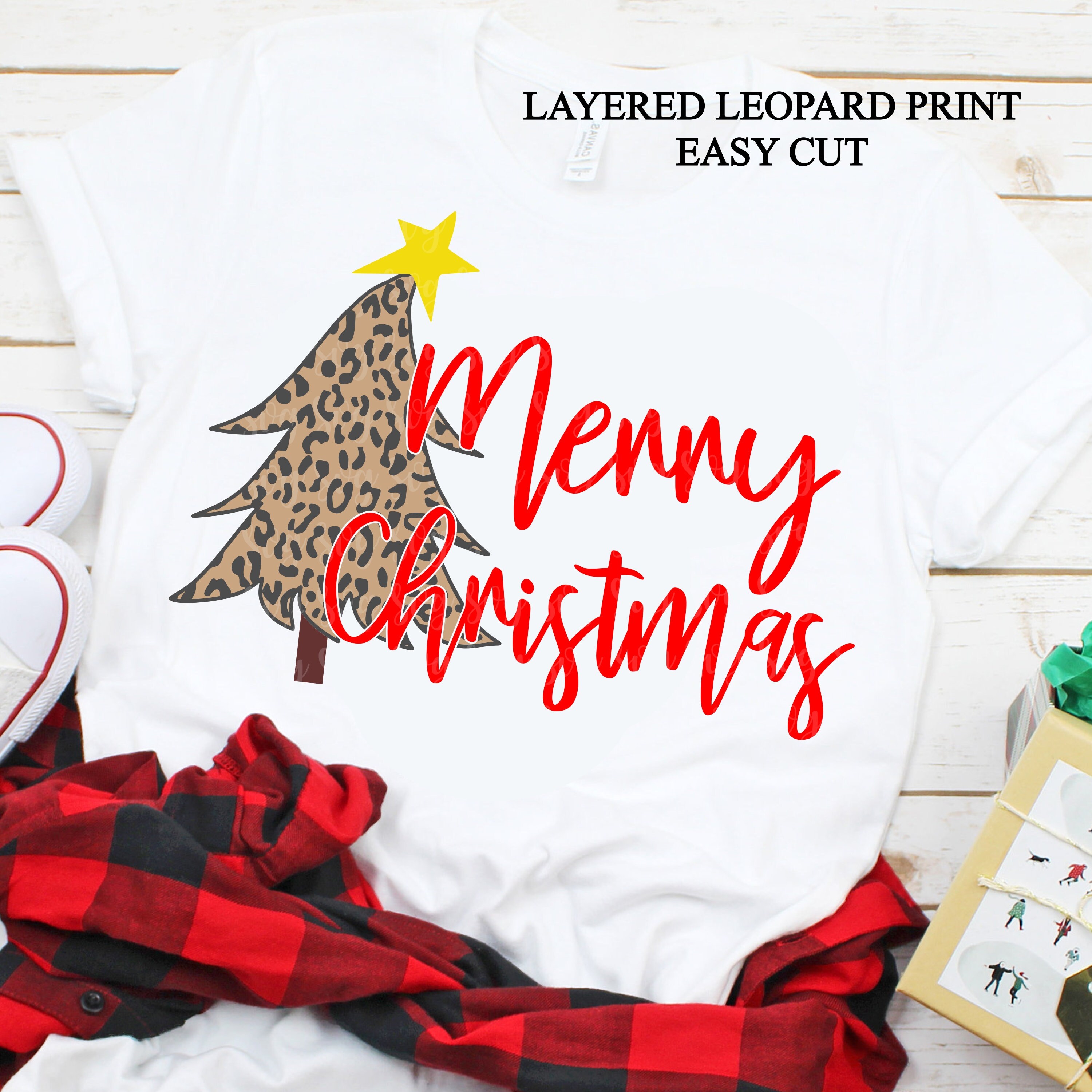 Download leopard print svg, Christmas tree svg, Merry Christmas svg ...
