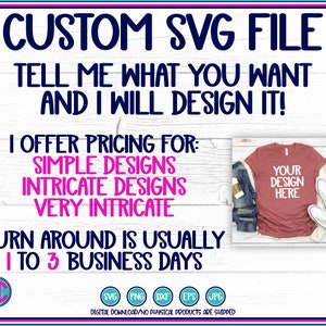 Custom SVG File for Cricut, custom svg file, custom silhouette file, Original Designs, Guaranteed clean svg cut file made just for you image 1